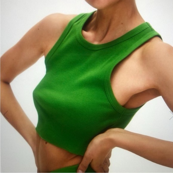 Aritzia TNA Ribbed Cropped Racer Tank - Picture 3 of 5